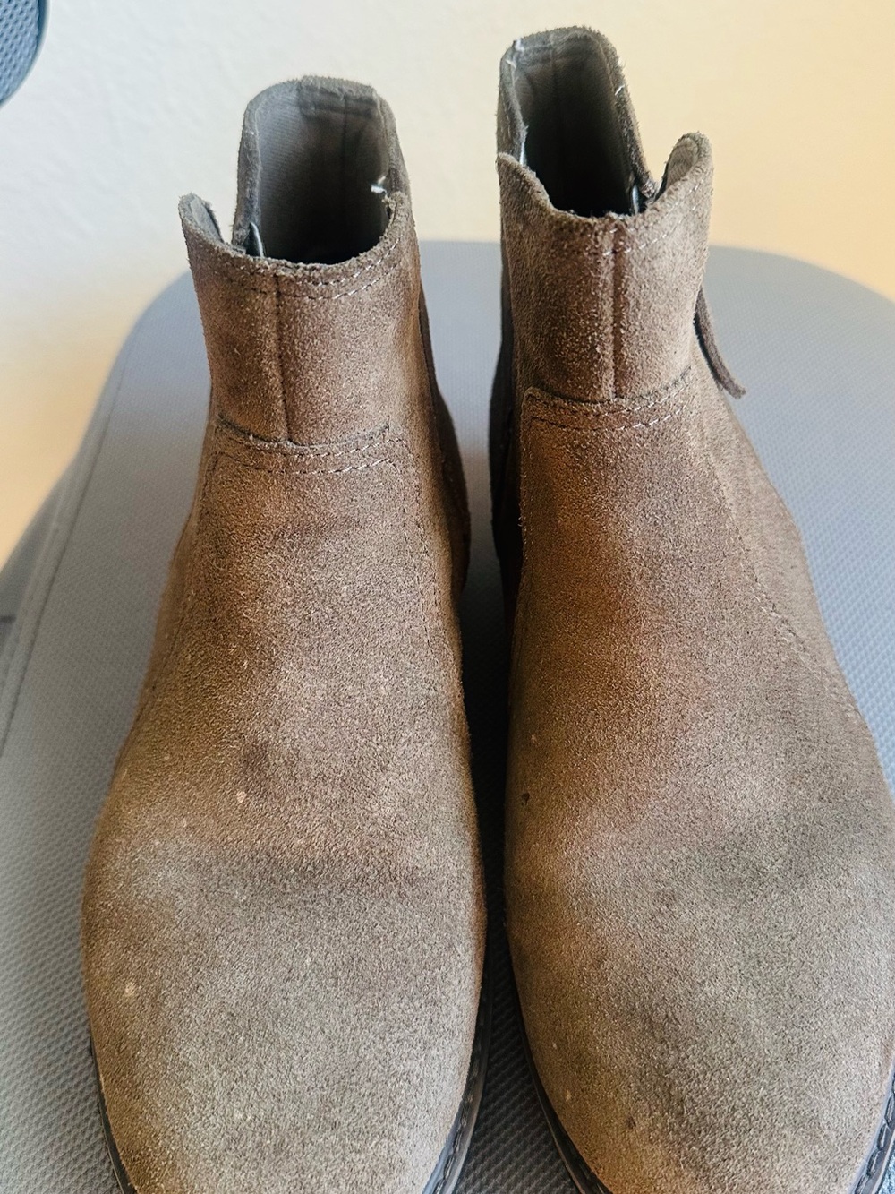 Clarks Brown Suede Women's Chukka Boots, Elastic Side Panels